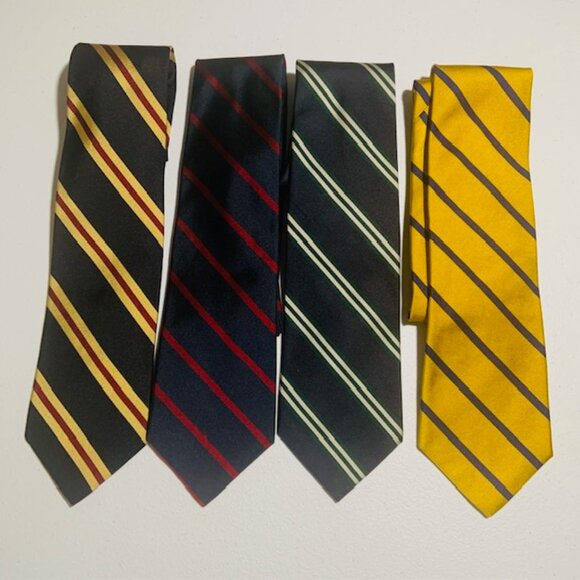 Brooks Brothers Striped Tie Lot (4 Total) - Classic Preppy Style! - Picture 1 of 13
